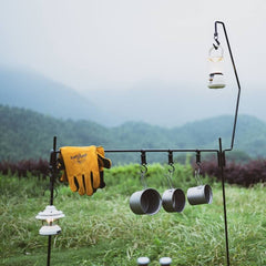 Wrought Iron Camping Lantern Stand