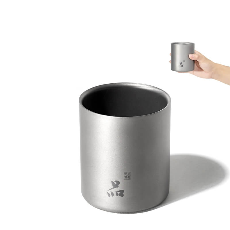 Xiangyan Double-Walled Handleless Titanium Cup