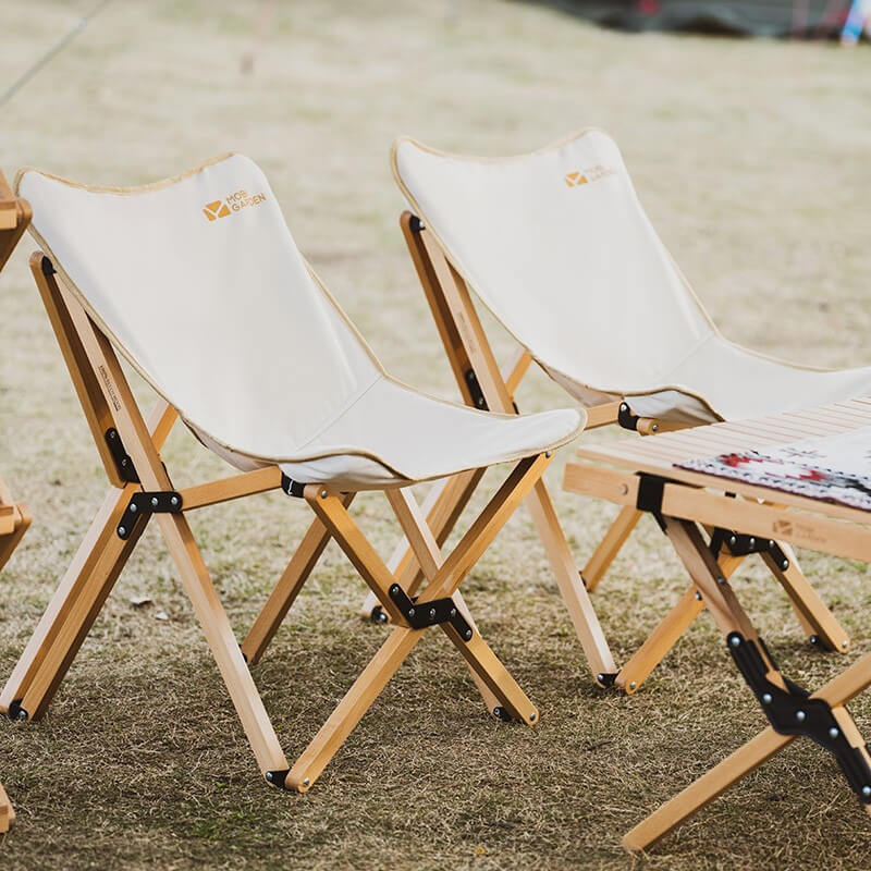 Yun Duan Solid Wood Butterfly Chair - Mobi Garden