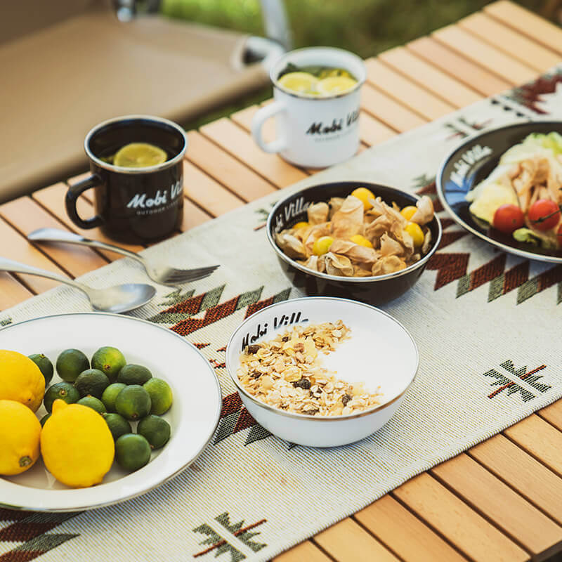 Huanyan Enamel Bowl & Plate