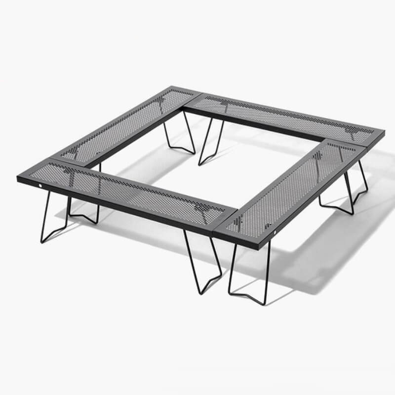 Ji Di Folding Rectangular Iron Table - Mobi Garden