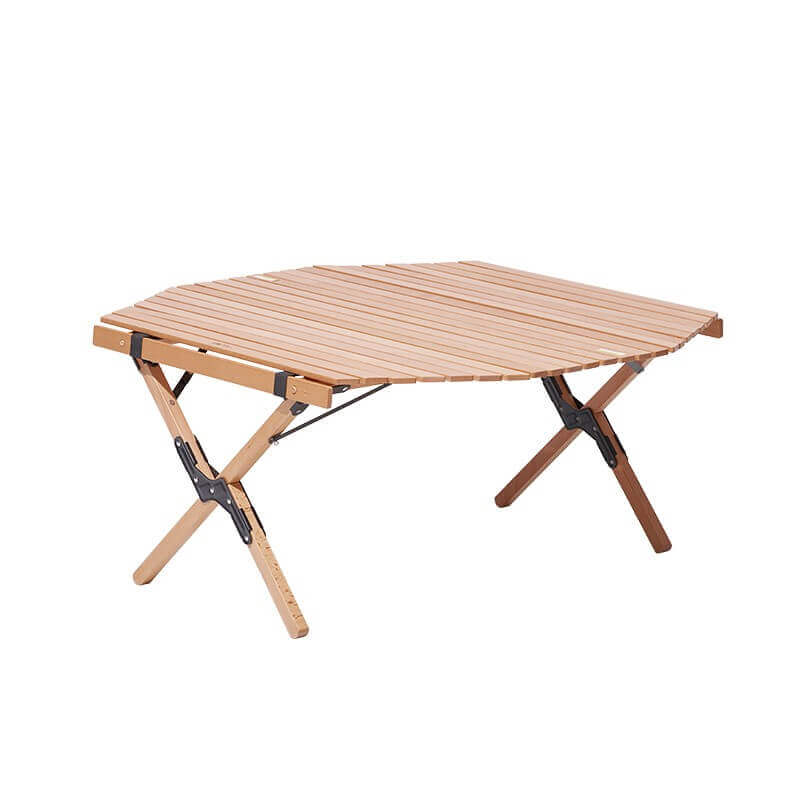 Yun Rui Solid Wood Omelet Octagonal Table - Mobi Garden